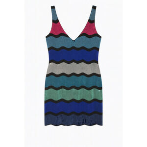 Fredericks of Hollywood Women’s Multicolor Sequin Stripe Dress Mini